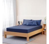 Sheet Story 100% Egyptian Cotton King Size Fitted Sheets - 41cm Deep Pocket - 400 Thread Count Fitted Sheets King Size - Soft And Hypoallergenic Kingsize Sheet
