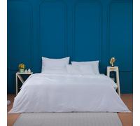 Sheet Story Bamboo Double Duvet Cover Set - 400 Thread Count - Double Duvet Cover Set with Pillowcases - Luxuriously Soft and Hypoallergenic - White