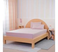 Sheet Story Bamboo King Size Fitted Sheets - 41cm Deep Pocket - 400 Thread Count - Hypoallergenic, Soft and Cooling Fitted Sheets King Size - Blush Pink