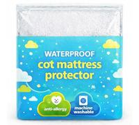 Sheet Story Premium Cot Mattress Protector Waterproof - 120 x 60cm Size - Hypoallergenic, Supersoft, Terry Bamboo Fabric - Waterproof Mattress Protector Cot Size - White