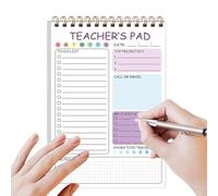 Sheet Teacher List Notepad - Teacher Notes | Notebook Organizer for Work School Organized Staff, Note Lists, Daily Nopada Note, Ho English Planner