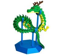 SHEETA 17.7" Shenron Articulated Dragon Figure with Display Stand - 3D Printed Collectible Toy for Desk Decor, Gift & Fidget Use