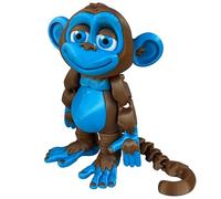 SHEETA 3D Printed Monkey Toy Figure, Articulated PLA, 14 cm / 5.5 in, Gift Idea, FlexiFactory Licensed(Multicolor)