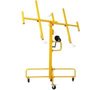 Sheetrock Lift for Drywall 13Ft Panel Hoist Lifter Jack with Rolling Caster Wheels, 150 lbs Capacity, 4x16ft Max Sheet, Professional Drywall Ceiling Lift Tool for Construction & Renovation (Yellow)