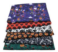 Sheets 8 Styles Halloween Fabric Fat Quarter Fabrics Bundles Precut Patchwork -Color Pumpkin Pattern Cloths Sheets for Sewing Crafts DIY Decorations Htw206 (B, 50X40CM)