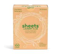 Sheets Laundry Club Laundry Detergent Sheets, 50 Pack (Up to 100 Loads) - Fresh Linen Scent - New Liquidless Technology, Travel Essential Cleaning Supplies