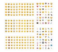 Sheets of Smiley Stickers, 20 Sheets Emoji Stickers, Mini Emoticons Sticker, Handmade Album Decorations for Water Bottle, Luggage, Gift for Adults Children
