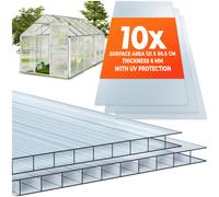 Sheets Panels Roofing Polycarbonate Twin Wall 4mm Greenhouse Shed 121x60cm