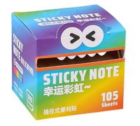 Sheets Pearlescent Sticky Note, Fun Pastel Pull-Out Sticky Notes, Cute Monster Pattern Easy Post Memo Pads, Creative Multi-Purpose Paper for School Office Supplies, 105 Sheets/Roll(Style B)