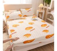 Sheets,Quilted Thick Bedsheets Fitted Bed Sheet with Elastic Band Velvet Mattress Cover Luxury Bedding Queen King,Brushed Microfiber Bedsheets Fitted Sheet,180x200cm+30cm