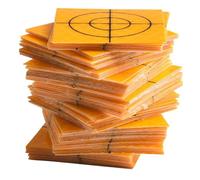 Sheets Total with Building Targets for Surveying Station - Acrylic Reflective 100-pack Equipment Crosshair Backplate 20mm/30mm/40mm/50mm/60mm Sizes for Tunnel Bridge Reflector (40x40mm)