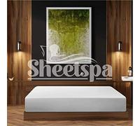 Sheetspa Hotel Quality 1500 Thread Count 100% Egyption Cotton Premium 1 Piece Fitted Bed Sheet White Extra Deep 16"/40cm UK Super King (180cm x 200cm) Fitted Sheet Solid White