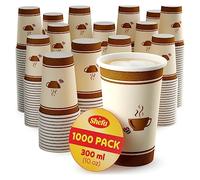 Shefa 10oz, 1000 Paper Cups - Heat-Resistant, BPA-Free Coffee Cups for Hot and Cold Drinks - Takeaway for Coffee Shops