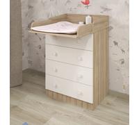 Shefa 600 Kids Changing Dresser Elm White (2 boxes) Shefa Line White One Size