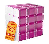 Shefa 9000 pcs Toilet Tissues Bulk Paper Box - 36 Flat Box with Grab-and-Go Opening, 2-Ply Soft Tissue for Bathroom, Home, Office, & Classroom Use