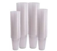Shefa Clear Plastic Cups - 100-1000- 3000 for Beer, Water, & Juice, for Dessert & Cold Drinks - Slush's & Milkshake and Cocktail - 180ml, (3000 Plastic Glasses)