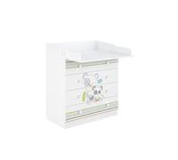 Shefa Kids 800 White Pandas 4-Drawer Baby Changing Table with Drawers - Baby Changing Unit & Diaper Changing Station, Convertible Changing Table Unit, Nursery Furniture