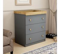 Shefa Kids 888 Changing Dresser - Graphite/Cremona Oak
