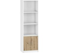 Shefa Line Bookcase Klio White - Artizan Oak (2 Boxes)