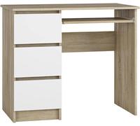 Shefa Line Computer Desk Cina Sonoma Oak-White (1 Box)