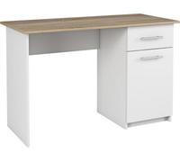 Shefa Line Computer Desk Mix Sonoma Oak - White (1 Box)