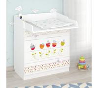 Shefa Line Shefa 800 Kids Changing Dresser Sleepy Kittens White (2 Boxes)