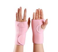Shefave Wrist Support Brace Right/Left Hand with 2 Metal Splints,Carpal Tunnel Wrist Brace for Work with Wrist Splint - Adjustable Daytime Support for Women and Men (Right Hand, Pink)