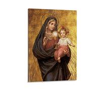 SHEFEI 6025-mary Mother of God Canvas Art Poster and Wall Art Picture Print Modern Family bedroom Decor Posters 12x18inch(30x45cm)