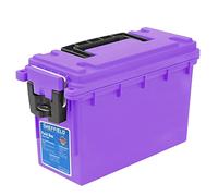 Sheffield 12632 Field Box, Pistol, Rifle, or Shotgun Ammo Storage Box, Tamper-Proof Locking Ammo Can, Water Resistant, Made in The U.S.A, Stackable, Purple