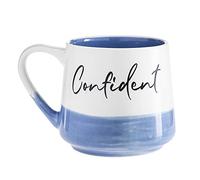 Sheffield Home Stoneware Coffee Mugs- Stylish and Trendy Inspirational Coffee Cups, Mugs for Tea, Latte Mug, and Hot Chocolate, 18 oz, (Confident)