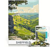 Sheffield Landscape Poster 1000 Piece Jigsaw Puzzles for Adults Teenagers Memory Upgrade Light Relax Sharp Cut Lovely Gift 38x52cm