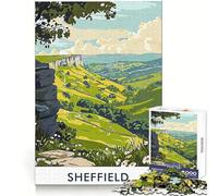 Sheffield Landscape Poster 1000 Piece Jigsaw Puzzles for Adults Teenagers Memory Upgrade Light Relax Sharp Cut Lovely Gift 38x52cm