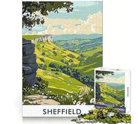 Sheffield Landscape Poster Jigsaw Puzzle for Adults 1000 Pieces Mind Exercise Toy Together Fun Precision Cut Unique Gift 50x75cm