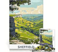 Sheffield Landscape Poster Jigsaw Puzzles for Teenagers 1000 Piece Smart Toy Leisure Time Accurate Cut Seasonal Gift 38x26cm