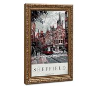 Sheffield, South Yorkshire Travel Poster Canvas Poster Bedroom Decor Landscape Office Room Decor Gift 20" L X 30" W