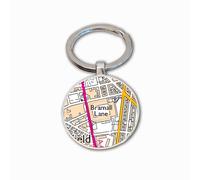 Sheffield Utd Stadium Key Ring, Bramall Lane Stadium Key Ring, Football Stadium Map Key Ring, Sheffield United Football Key Ring, Sheffield Utd Football Ground Map Key Ring