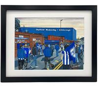 Sheffield W, Hillsborough Football Stadium. Framed, Professionally Printed Wednesday Memorabilia Giclee Art Print.