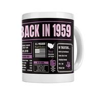 shefine 64th Birthday Decorations - Back In 1959 Coffee Mug, 64 Years Old Birthday Gifts for Men Women Friends Coworker - 11Oz