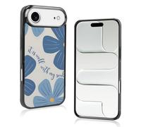 shefine Trendy Blue Flower Christian Aesthetic Phone Case Compatible with iPhone Air 6.5 Inch - Shockproof Protective Vintage Bible Verse Collage Print Case, Cute Jesus Phone Case for Women Men Girls