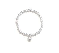 Shegirl Boho Pearl Anklet Bracelet Handmade Pearl Ankle Bracelet Pearl Charm Foot Jewelry for Women