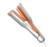 SHEGLAM Beach Babe Wave Iron for Hair 2 Barrel Crepe Iron 19mm/0.75inch with Smart Timer, Adjustable Temperature, Dual Voltage, Anti-Scald - Curling Rod for Beach Waves & Mermaid Hair