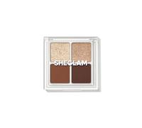 SHEGLAM Cosmic Crystal Eyeshadow Quad 4-Color Matte Glitter Eyeshadow Palette Rose Gold Warm Peach Brown Long Lasting Ultra Pigmented Smooth Blendable Eyeshadow-Higher Self