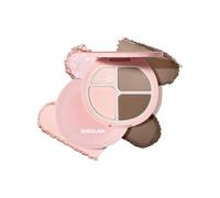 SHEGLAM Hypersculpt Highlight & Contour Palette 4 Shades 2-IN-1 Face Shimmer Highlighter and Matte Contour Bronzer-Cool
