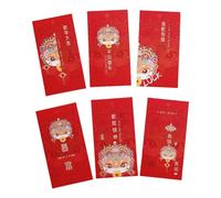 SHEGOTO 6Pcs Redness Envelopes for Traditional Spring Festival Cartoon 2025 Snake Year Money Packets Hongbao for New Year