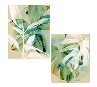 SHEGZHUC 2 Pack Diamond Painting Art Leaf Leaves 40x50 cm Painting by Numbers Leaf Diamond Crystal Tree Mint Green Wall Decor for Kids Plant Embroidery Kit for Beginners Cross Stitch Kits Leaf Leaves