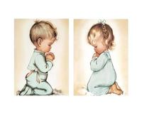 SHEGZHUC 2 Pack Diamond Painting Praying Angel Elves Fairies 30 x 40 cm Diamond Painting Guardian Angel Diamond Painting Children's Room Diamond Painting Art Embroidery Cross Stitch Pictures Gift Wall