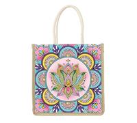 SHEGZHUC 26 x 26 cm Diamond Painting Kit, Diamond Painting, Fabric Bag, Cotton Bag, Handbag, Craft Set, Gift, Mandala Lotus Flower