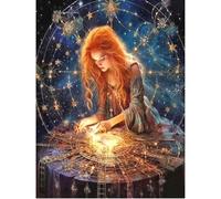 SHEGZHUC 40 x 50 cm Diamond Painting Woman Magic Partial Drill Diamond Painting Women Beauties Witch Elf Fairy Mosaic Diamond Painting Art Embroidery Cross Stitch Pictures Gift Wall Decoration