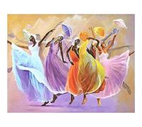 SHEGZHUC 40 x 50 cm Square Stones Diamond Painting African Women Diamond Painting Women Motifs Dancing Woman Mosaic Diamond Painting Art Embroidery Cross Stitch Pictures Gift Wall Decoration