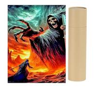 SHEGZHUC 40 x 50 cm Square Stones Diamond Painting Skull Grim Reaper Skeleton Art Embroidery Cross Stitch Gift Wall Decoration